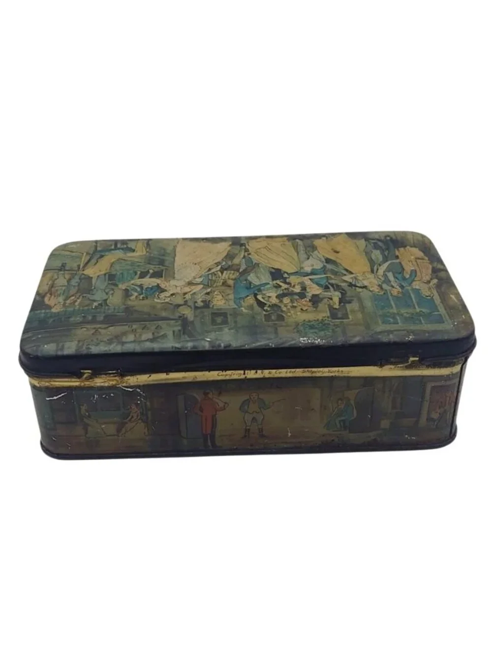 Advertising Tin Thornes Toffee Dickensian Memories England Collectible Vintage